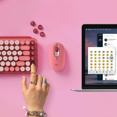 Logitech POP Keys Wireless Mechanical Keyboard With Emoji Keys tastiera Universale Bluetooth QWERTY Inglese Rosa