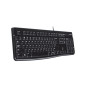 Logitech K120 Tastiera con Cavo per Windows, USB Plug-and-Play, Dimensioni Standard, Resistente agli Schizzi, Barra Spaziatrice