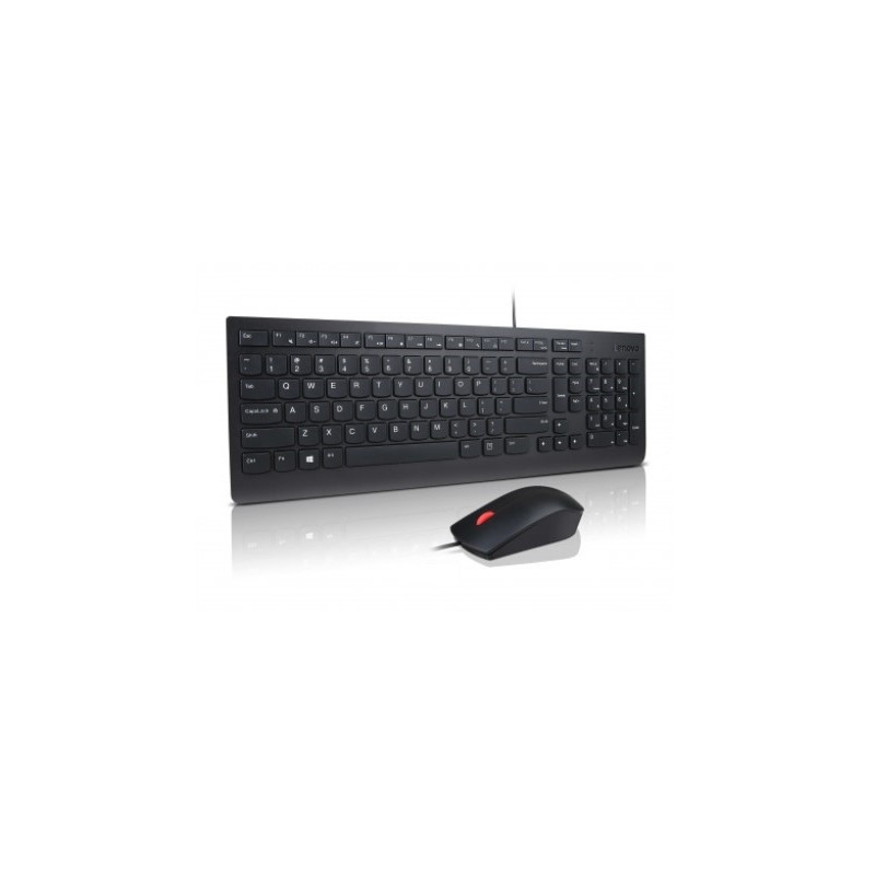 Lenovo 4X30L79917 tastiera Mouse incluso Ufficio USB Francese, Tedesco, Svizzere Nero