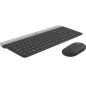 Logitech MK470 tastiera Mouse incluso Ufficio RF Wireless QWERTY Ceco Grafite