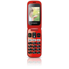 Emporia ONE 6,1 cm (2.4") 80 g Nero, Rosso Telefono per anziani