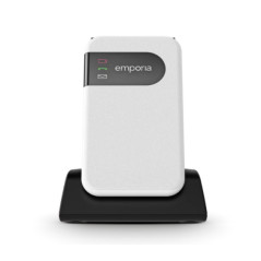 Emporia SIMPLICITYglam.4G 7,11 cm (2.8") 106 g Nero, Bianco Telefono per anziani