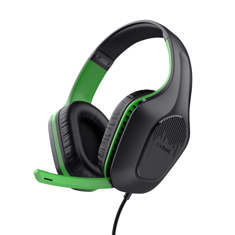 Trust GXT 415X ZIROX Auricolare Cablato A Padiglione Giocare Nero, Verde