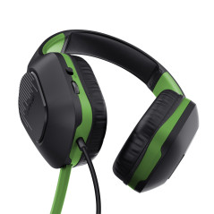 Trust GXT 415X ZIROX Auricolare Cablato A Padiglione Giocare Nero, Verde