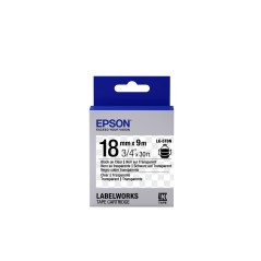 Epson Nastro fondo Trasparente per testo Nero 18 9 LK-5TBN