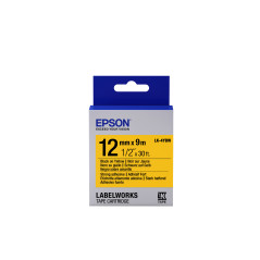 Epson Nastro fondo Pastello Giallo per testo Nero, altamente adesivo 12 9 LK-4YBW