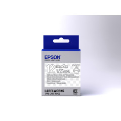 Epson Nastro fondo Trasparente per testo Bianco 12 9 LK-4TWN