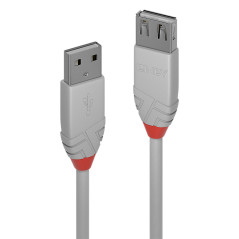 Lindy 36712 cavo USB 1 m USB 2.0 USB A Grigio