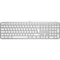 Logitech MX Keys S tastiera Universale RF senza fili + Bluetooth QWERTY US International Alluminio, Bianco