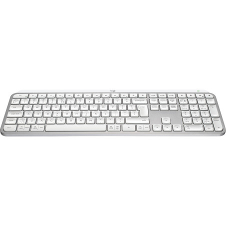 Logitech MX Keys S tastiera Universale RF senza fili + Bluetooth QWERTY US International Alluminio, Bianco