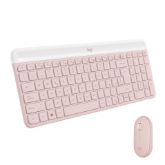 Logitech MK470 Slim Combo tastiera Mouse incluso Ufficio RF Wireless QWERTY Italiano Rosa