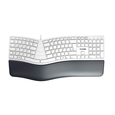 CHERRY KC 4500 ERGO tastiera Universale USB QWERTZ Tedesco Bianco