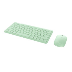 Trust Lyra tastiera Mouse incluso Universale RF senza fili + Bluetooth QWERTY Italiano Verde