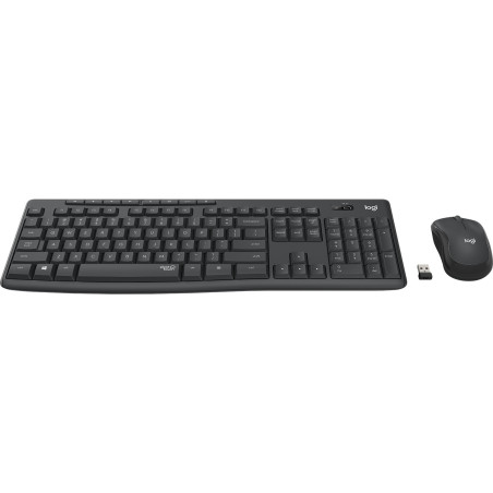 Logitech MK295 Silent Wireless Combo tastiera Mouse incluso Ufficio USB QWERTZ Tedesco Grafite