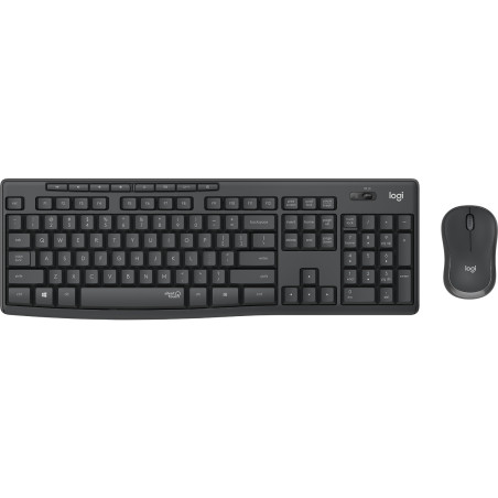 Logitech MK295 Silent Wireless Combo tastiera Mouse incluso Ufficio USB QWERTY Inglese UK Grafite