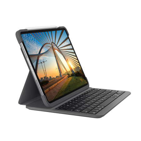 Logitech Slim Folio Pro for iPad Pro 11-inch (1st, 2nd & 3rd generation) QWERTZ Svizzere Bluetooth Grafite