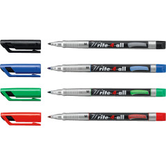 STABILO Write-4-all marcatore permanente Nero, Blu, Verde, Rosso 4 pz