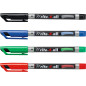 STABILO Write-4-all marcatore permanente Nero, Blu, Verde, Rosso 4 pz