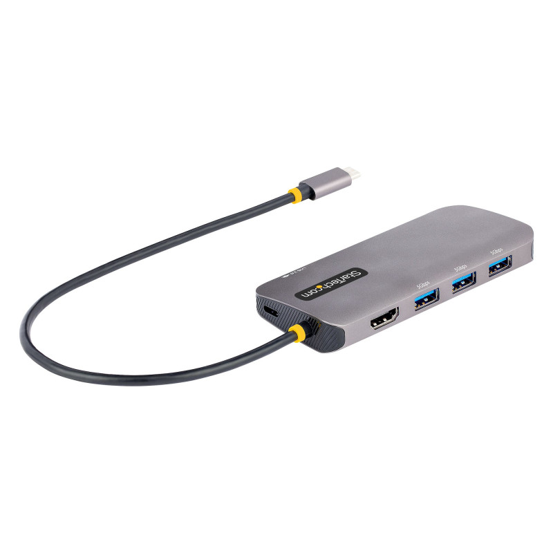 StarTech.com Adattatore USB C Multiporta, Video HDMI 4K 60Hz, Hub USB 3.2 a 3 porte USB-A 5Gbps , 100W Power Delivery