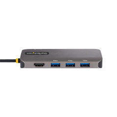 StarTech.com Adattatore USB C Multiporta, Video HDMI 4K 60Hz, Hub USB 3.2 a 3 porte USB-A 5Gbps , 100W Power Delivery