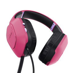 Trust GXT 790 Auricolare Cablato A Padiglione Giocare Nero, Rosa