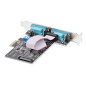 StarTech.com Scheda Seriale PCIe a 2 porte, scheda PCI Express a doppia porta RS232/RS422/RS485 (DB9), staffe a basso profilo