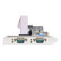 StarTech.com Scheda Seriale PCIe a 2 porte, scheda PCI Express a doppia porta RS232/RS422/RS485 (DB9), staffe a basso profilo