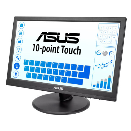 ASUS VT168HR Monitor PC 39,6 cm (15.6") 1366 x 768 Pixel WXGA LED Touch screen Nero