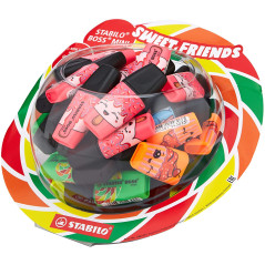 STABILO Boss Mini Sweet Friends evidenziatore 50 pz Punta smussata Blu, Verde, Arancione, Rosa, Giallo