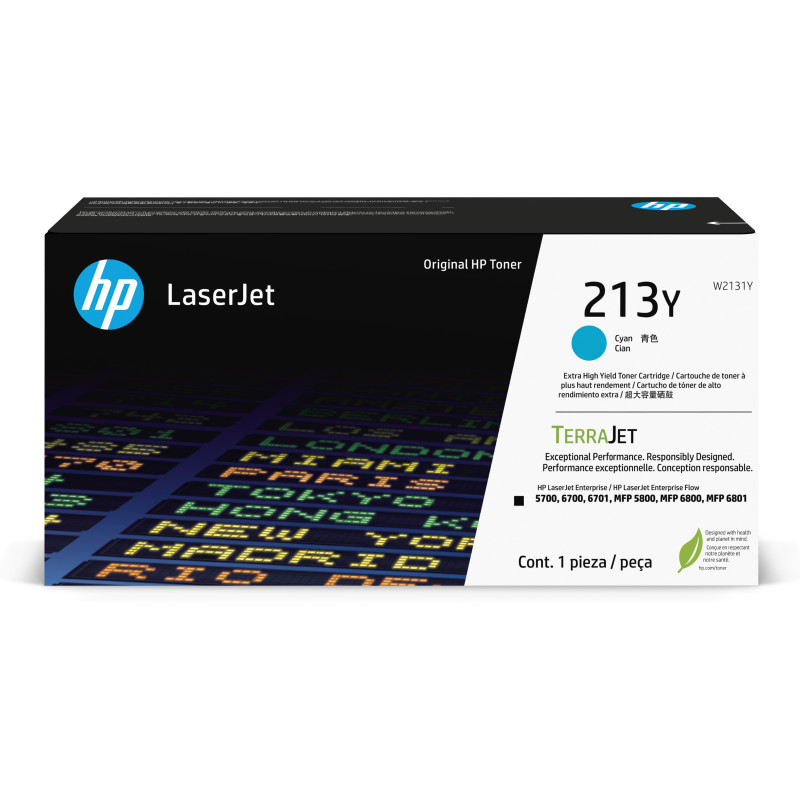 HP Cartuccia toner originale ciano ad altissima capacità LaserJet 213Y