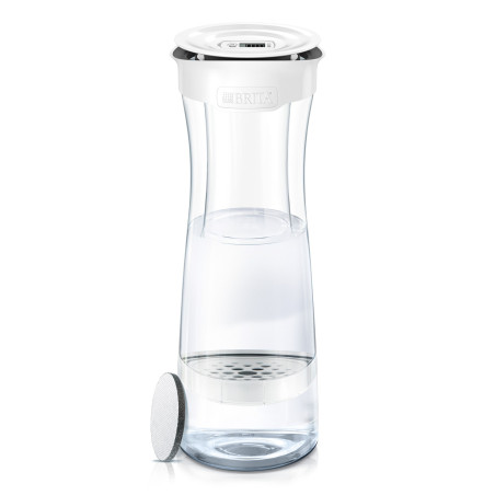 Brita Bottiglia filtrante per acqua bianca (1.3l) incl. 1 x filtro MicroDisc - adatta alla porta del frigorifero con Memo