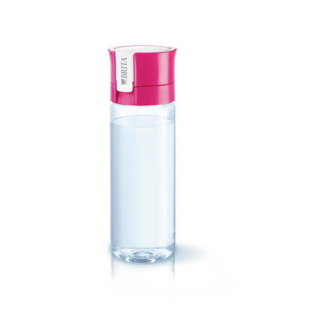 Brita Fill&Go Bottle Filtr Pink Bottiglia per filtrare l'acqua Rosa, Trasparente