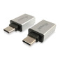 Equip 133473 adattatore per inversione del genere dei cavi USB Type C USB Type A Argento