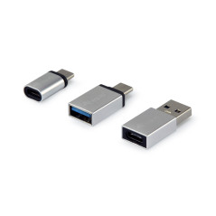 Equip 133475 adattatore per inversione del genere dei cavi USB C, USB C, USB A USB A, Micro-USB, USB C Argento