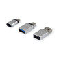 Equip 133475 adattatore per inversione del genere dei cavi USB C, USB C, USB A USB A, Micro-USB, USB C Argento