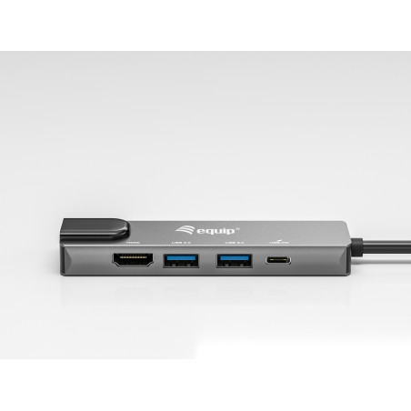 Equip 133489 replicatore di porte e docking station per laptop Cablato USB 3.2 Gen 1 (3.1 Gen 1) Type-C Grigio