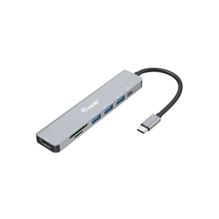 Equip 133494 replicatore di porte e docking station per laptop Cablato USB 3.2 Gen 1 (3.1 Gen 1) Type-C Argento