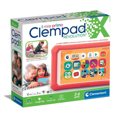 Clementoni Il Mio Primo Clempad Revolution 16 GB Wi-Fi Rosso, Bianco