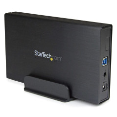 StarTech.com Box esterno per disco rigido SATA III da 3,5" USB 3.0 nero con UASP per SATA 6 Gbps – HDD esterno portatile