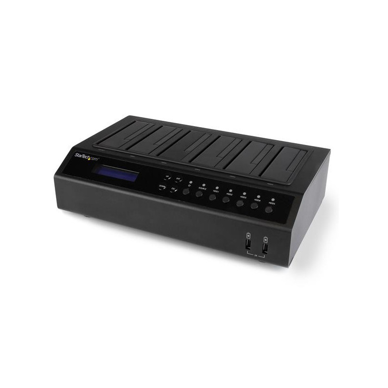 StarTech.com Dock Duplicatore Disco Rigido HDD USB 3.0 / eSATA a 6 Bay - HDD/ SSD 1:5 Cloner / Eraser