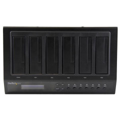 StarTech.com Dock Duplicatore Disco Rigido HDD USB 3.0   eSATA a 6 Bay - HDD  SSD 1 5 Cloner   Eraser