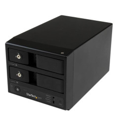 StarTech.com Box Esterno HDD per disco rigido SATA III 3.5" USB 3.0 con UASP - Enclosure Case Disco Rigido a doppio Bay con Hot