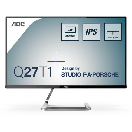 AOC Q27T1 Monitor PC 68,6 cm (27") 2560 x 1440 Pixel Quad HD LED Nero