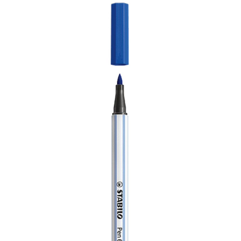 STABILO Pen 68 brush marcatore Blu 1 pz