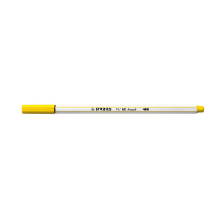 STABILO Pen 68 brush marcatore Medio Giallo 1 pz