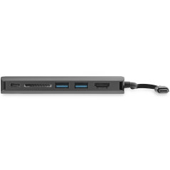 StarTech.com Adattatore multiporta USB-C - Dock da viaggio USB tipo C a HDMI 4K, 3x USB 3.0 hub, SD / SDHC, GbE, pass-through