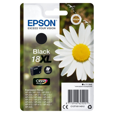 Epson Daisy Cartuccia Margherita Nero Inchiostri Claria Home 18XL