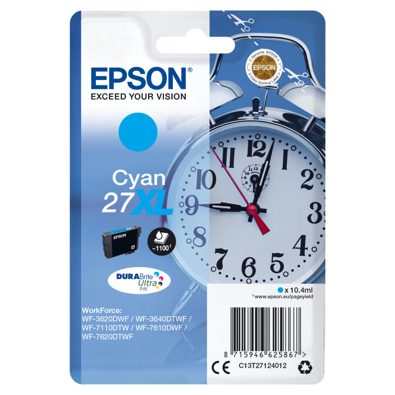 Epson Alarm clock Cartuccia Sveglia Ciano Inchiostri DURABrite Ultra 27XL