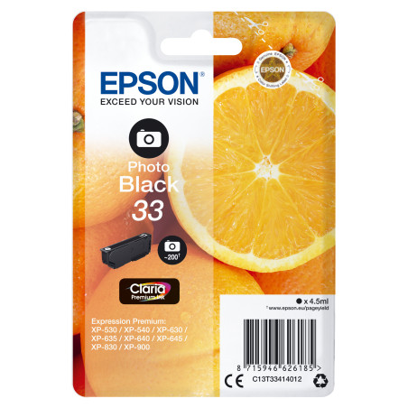 Epson Oranges Cartuccia Nero foto T33 Claria Premium