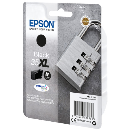 Epson Padlock Singlepack Black 35XL DURABrite Ultra Ink